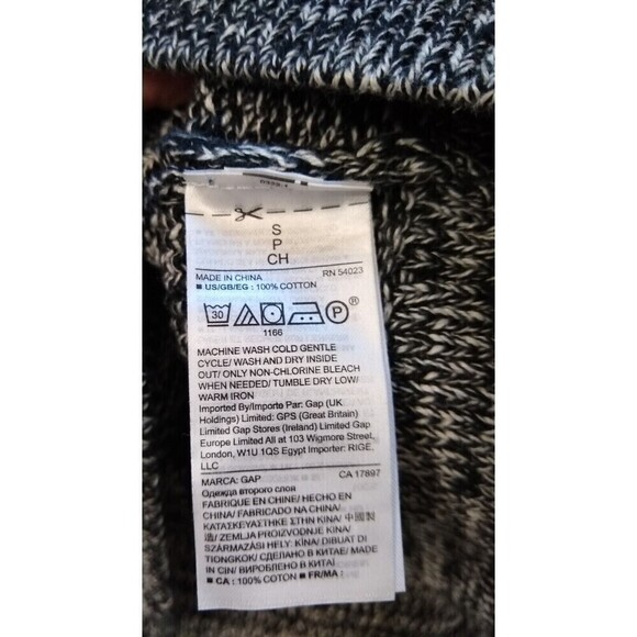 Gap Womens Sweater Small Marled Cable Crew Neck Cotton Pullover - Picture 6 of 8